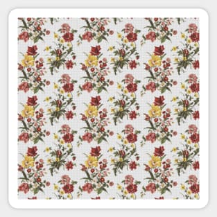 Floral Cross Stitch Texture Sticker